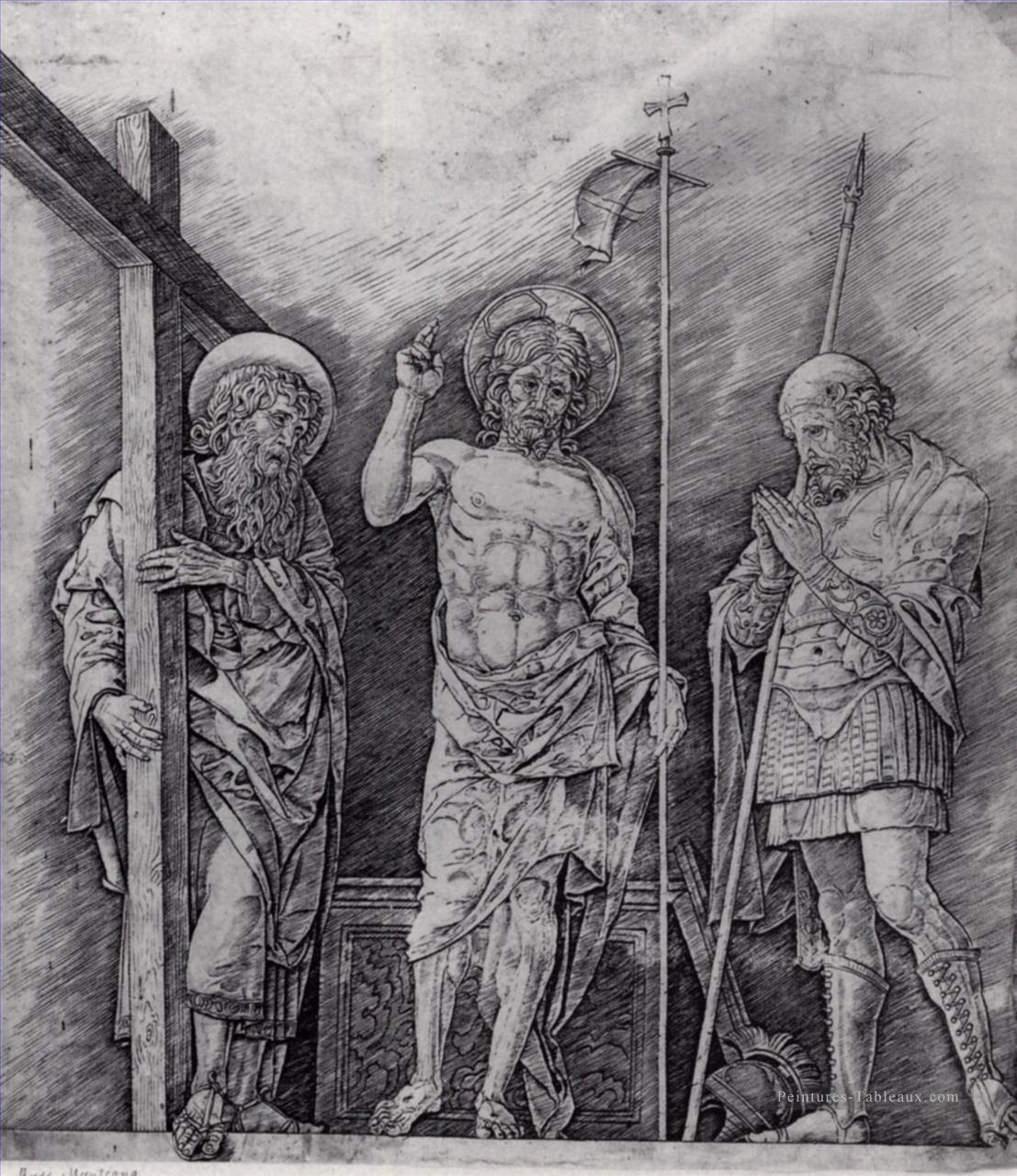 La résurrection du Christ Renaissance peintre Andrea Mantegna Peintures à l'huile